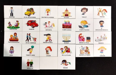 Pictogramas Velcro - Actividades Nena/Varón x 27