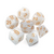 Set de dados blanco traslúcido con glitter - comprar online
