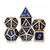Set de dados de metal dorado y azul - comprar online