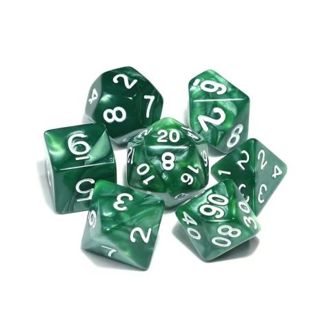 Set de Dados de Rol - verde marmolado - comprar online
