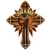 Crucifixo Jesus Cristo, Alto Relevo, Dourado, 30 cm, MDF