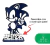10 Centros de Mesa Sonic Personalizado Pintado Frente Verso - Eco Laser, presentes geek - Luminaria de led, Quadros em mdf | Decoração Geek