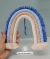 Enfeite de porta Macramê Arco-íris azul MAC001 na internet