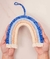 Enfeite de porta Macramê Arco-íris azul MAC001