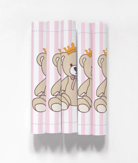 Faixa Urso com coroa rosa (5 metros)