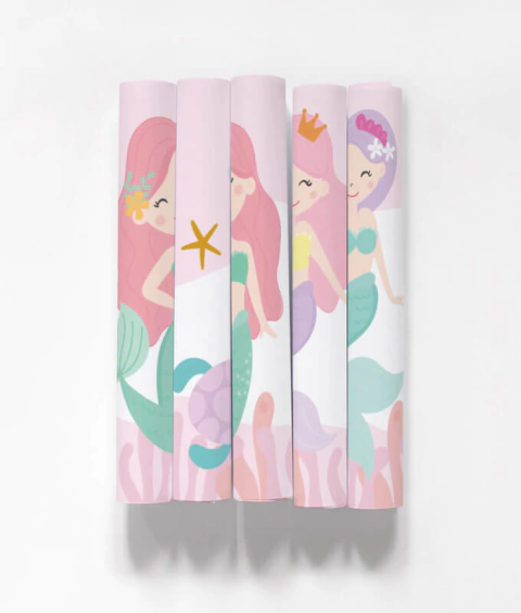 Faixa de parede sereia fundo do mar FX016