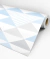 Papel de parede geométrico azul cinza divertido