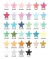 Adesivo de estrelas rabiscadas (MONTE SEU KIT)
