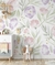 Painel de parede Aquarela floral rosa e roxo PP0122 - comprar online