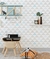Papel de Parede Triângulos azul e cinza - comprar online