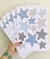 Adesivo estrelas rabiscadas azul e cinza PR0157 na internet
