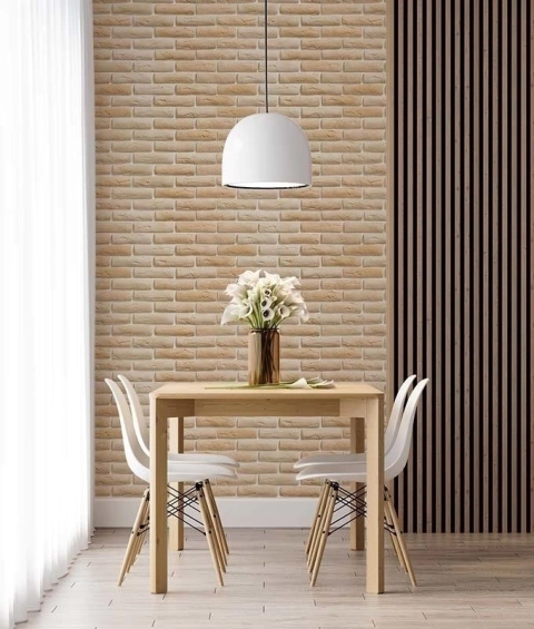 Papel De Parede Tijolinho Cor - comprar online