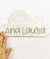 Placa decorativa Nuvem com nome PR0743 - Decoração infantil | Loja Printme