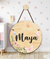 Placa com nome MDF jardim borboletas PR0768 - comprar online