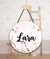 Imagem do Placa com nome MDF jardim borboletas rosa PR0782