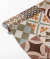 Papel de Parede Azulejo Mix Marrom - comprar online