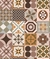 Papel de Parede Azulejo Mix Marrom na internet