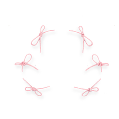 Aplique Lacinho de Linha Rosa 