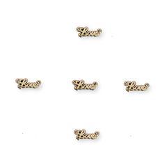 Aplique/Pingente Dourado Palavra Love 