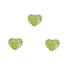 Aplique Coração Pequeno Verde Brilho 