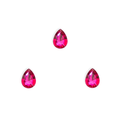 Aplique Chaton Gota Sextavado Pink Sem Caixinha (18mm) - 10 unidades