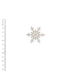 Aplique Floco de Neve Prata Grande 