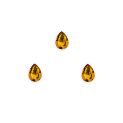 Aplique Chaton Gota Sextavado Dourado