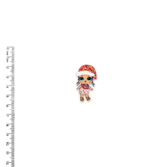 Aplique LOL Natalina Resina com Brocal Vermelho - 2 unidades - comprar online