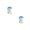 Aplique Boneco de Neve Gorro Azul Brilho