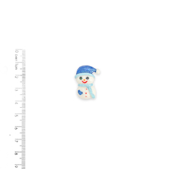 Aplique Boneco de Neve Gorro Azul Brilho - 2 unidades - comprar online