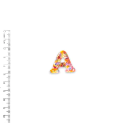 Aplique Letra A Arredondada Confete Colorido - 2 unidades - comprar online