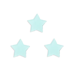 Aplique Estrela Pequena Plana Fosca Azul Claro