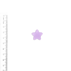 Aplique Estrela Pequena Plana Fosca Arredondada Lilás - 4 unidades - comprar online