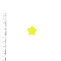 Aplique Estrela Pequena Plana Fosca Arredondada Verde Neon - 4 unidades - ApliqueMe | Apliques incríveis para seu artesanato!