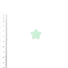 Aplique Estrela Pequena Plana Fosca Arredondada Verde Água - 4 unidades - ApliqueMe | Apliques incríveis para seu artesanato!