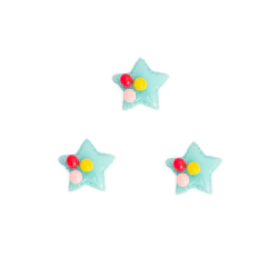 Aplique Mini Estrela Azul Pontilhada com Bolinhas