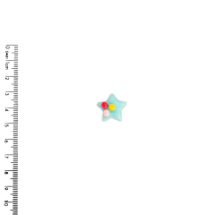 Aplique Mini Estrela Azul Pontilhada com Bolinhas - 4 unidades - comprar online