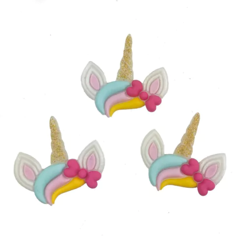 Aplique Chifre Unicórnio Glitter - 2 Unidades