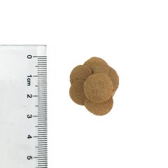 Aplique Flor de Tecido Bege (3cm) - 5 Unidades - comprar online