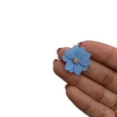 Aplique Flor de Linho Miolo de Strass - 2 unidades na internet