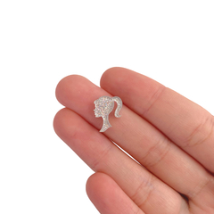 Aplique Micro Silhueta Barbie Prata Acrílico - 10 unidades - comprar online