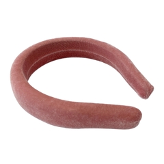 Tiara Larga Acolchoada Veludo Rosé - 2 unidades - comprar online