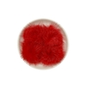 Aplique Pompom Pelinho Médio Metade Vermelho (4.5cm)