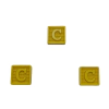 Aplique Bloquinho Letra C Amarelo