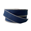 Fita Pespontada Textura Azul Jeans Escuro Borda Cinza Cor 2