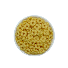 Miçanga Círculos Ondulados Amarelo Claro