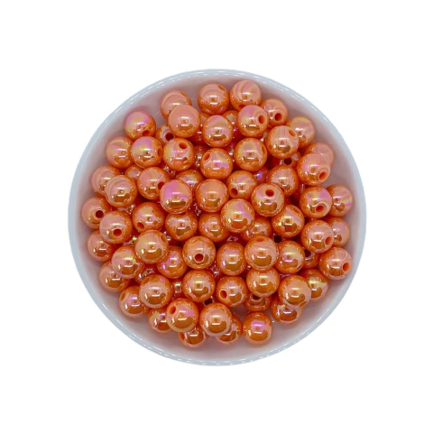 Pérola Irisada Laranja (10mm)