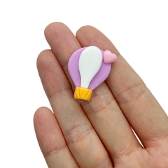 Aplique Balão de Ar Lilás e Branco Coração - 2 unidades - comprar online
