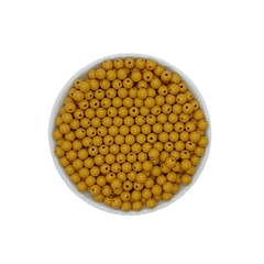 Miçanga Bolinha Amarelo Mostarda (6mm)