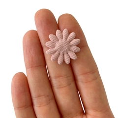 Aplique Florzinha Tecido Margarida Rosa Queimado - 10 unidades - comprar online
